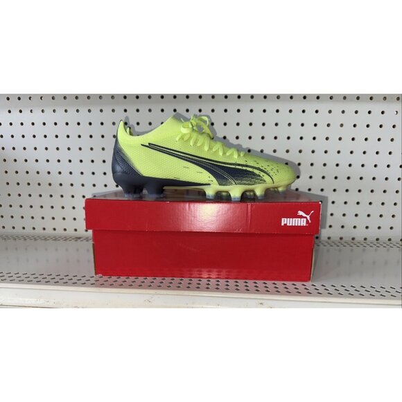 PUMA Ultra Match FG AG Womens Soccer Cleats Size 9 Neon Green Blue - Picture 1 of 9